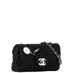 Chanel Timeless Black Canvas Shoulder Bag (Pre-Owned)