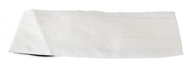 Dolce & Gabbana Elegant White Silk Men's Cummerbund