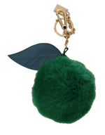 Dolce & Gabbana Elegant Tricolor Fur Ball Women's Keychain