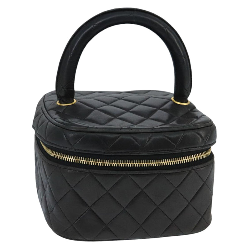 Chanel Vanity Black Leather Handbag (Pre-Owned)