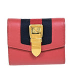 Gucci Sylvie Red Leather Wallet  (Pre-Owned)