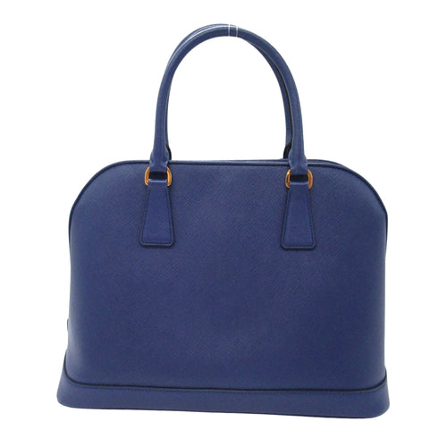 Prada Saffiano Blue Leather Handbag (Pre-Owned)