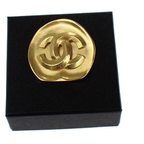 Chanel Coco Mark Gold Gold Plated Brooch Jewelry (Pre-Owned)