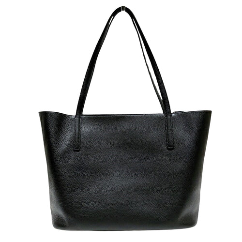 Salvatore Ferragamo Gancini Black Pony-Style Calfskin Tote Bag (Pre-Owned)