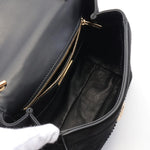 Salvatore Ferragamo Vara Black Suede Shoulder Bag (Pre-Owned)