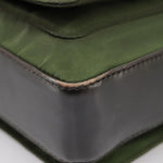 Prada -- Khaki Polyester Shoulder Bag (Pre-Owned)