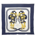 Hermès Carré 90 Blue Silk Scarf  (Pre-Owned)