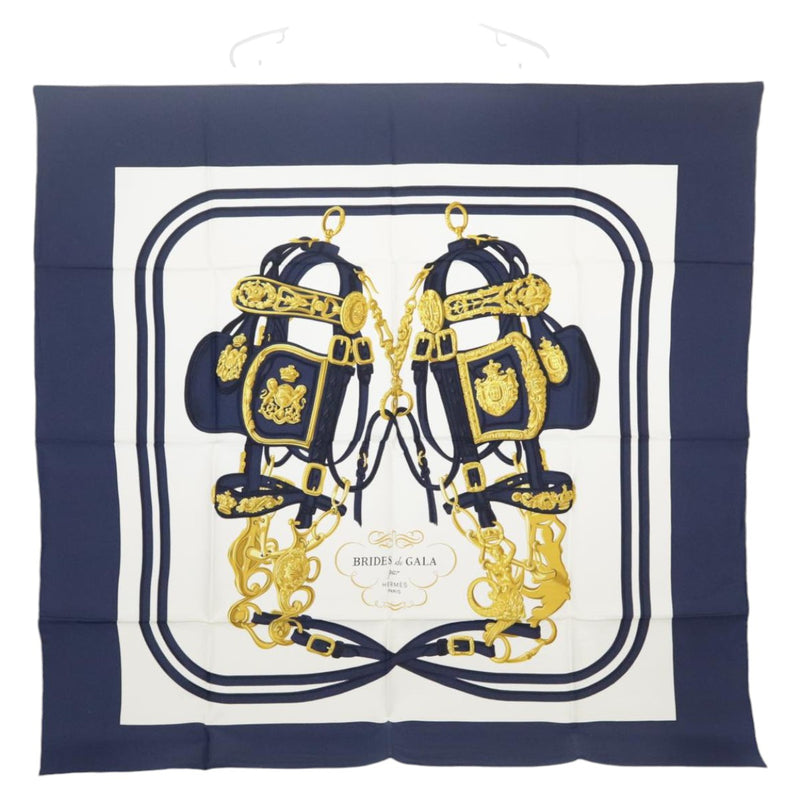 Hermès Carré 90 Blue Silk Scarf  (Pre-Owned)