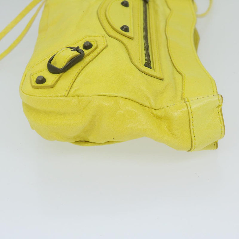 Balenciaga - Yellow Leather Clutch Bag (Pre-Owned)