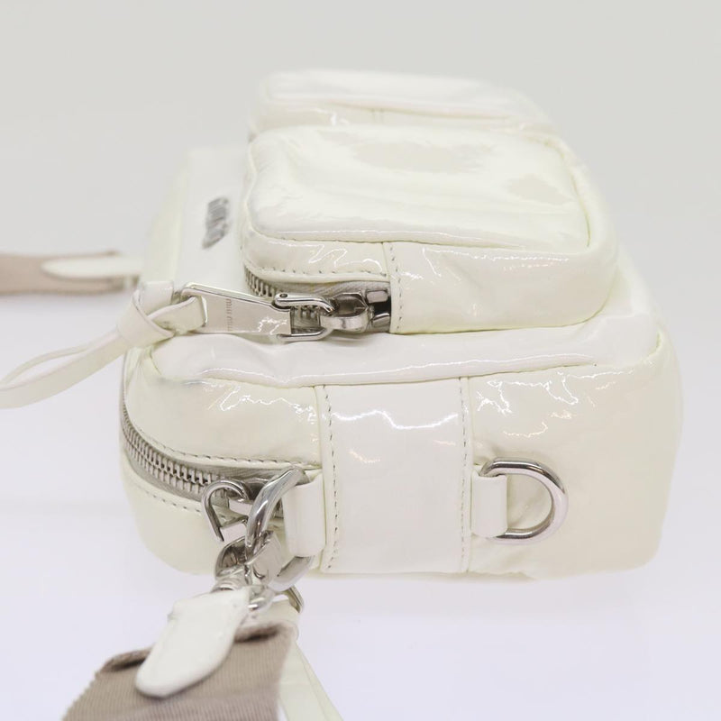 Miu Miu White Patent Leather Shoulder Bag (Pre-Owned)