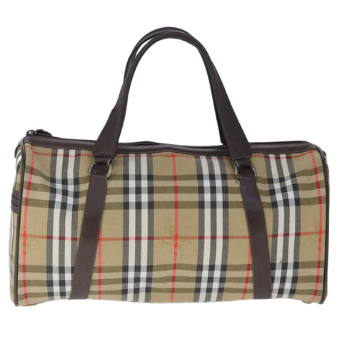 Burberry Nova Check Beige Canvas Travel Bag (Pre-Owned)