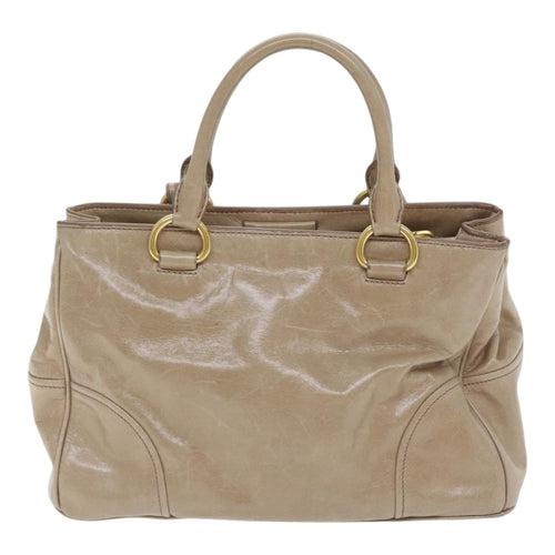 Miu Miu Vitello Beige Leather Handbag (Pre-Owned)