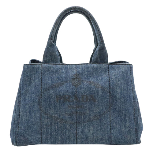 Prada Canapa Blue Denim - Jeans Tote Bag (Pre-Owned)