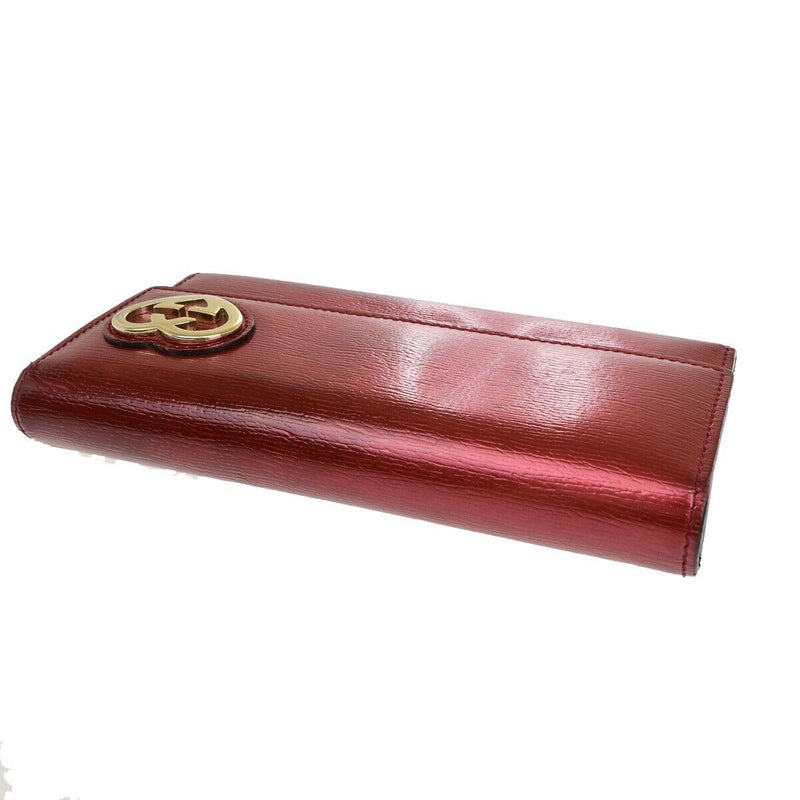 Gucci Lovely Heart Red Patent Leather Wallet  (Pre-Owned)