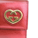 Gucci Lovely Heart Red Patent Leather Wallet  (Pre-Owned)