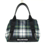 Balenciaga Navy Cabas Multicolour Wool Handbag (Pre-Owned)