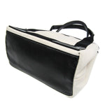 Balenciaga Navy Cabas White Canvas Handbag (Pre-Owned)