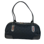 Gucci Princy Black Canvas Shoulder Bag (Pre-Owned)