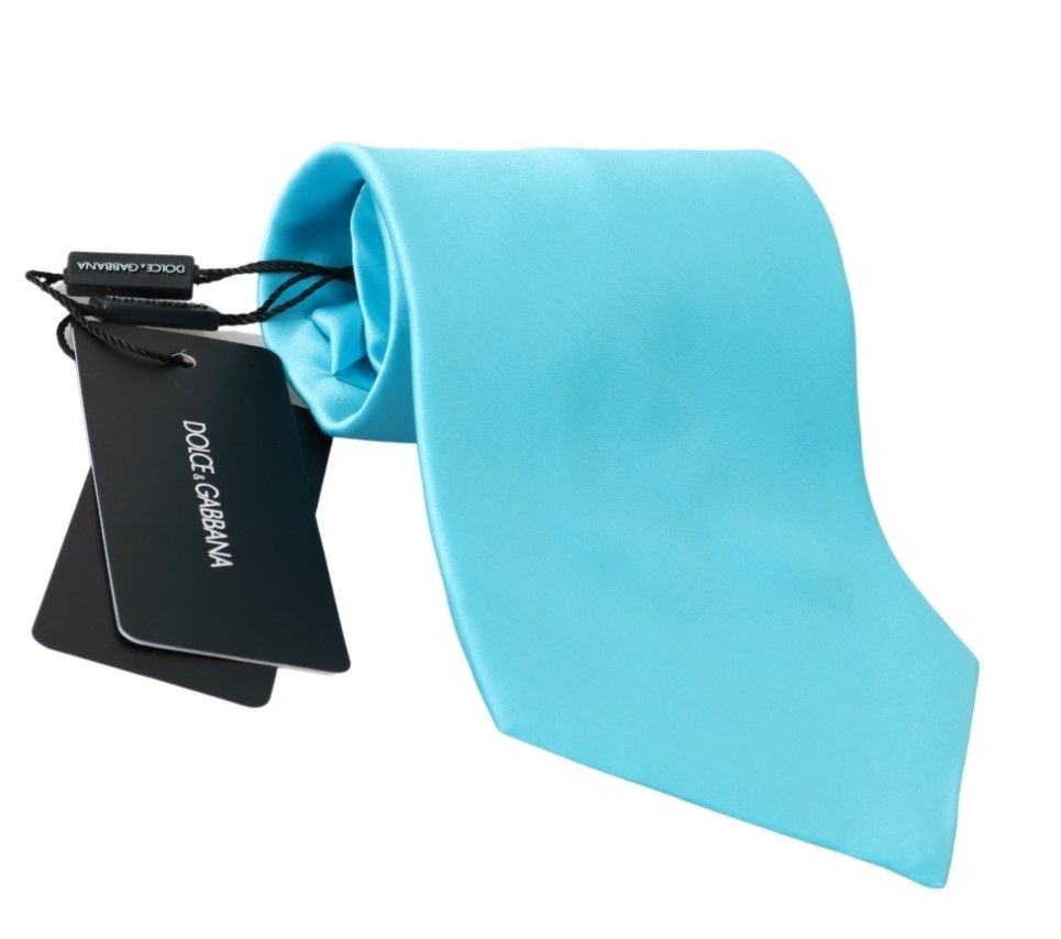 Dolce & Gabbana Stunning Light Blue Silk Men's Men's Tie