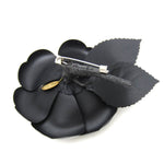 Chanel Camellia Black Plastic Brooch Jewelry (Pre-Owned)