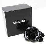 Chanel Camellia Black Plastic Brooch Jewelry (Pre-Owned)