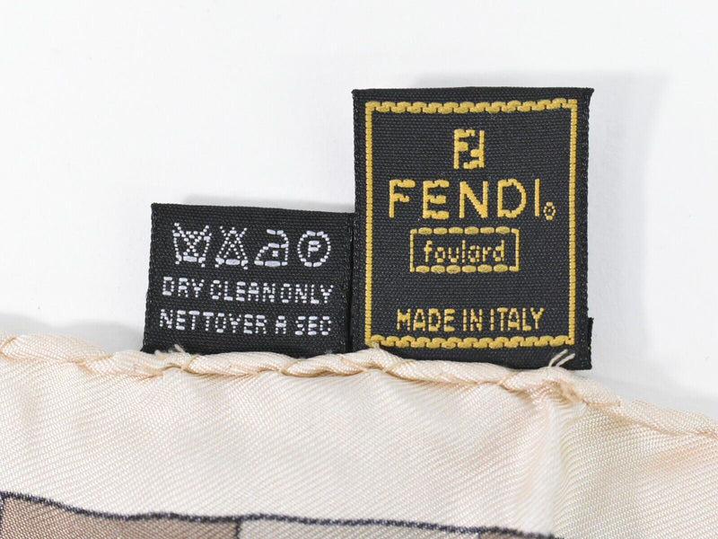 Fendi Beige Silk Scarf  (Pre-Owned)