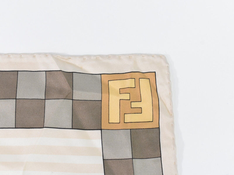 Fendi Beige Silk Scarf  (Pre-Owned)