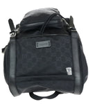 Gucci Guccissima Black Synthetic Backpack Bag (Pre-Owned)