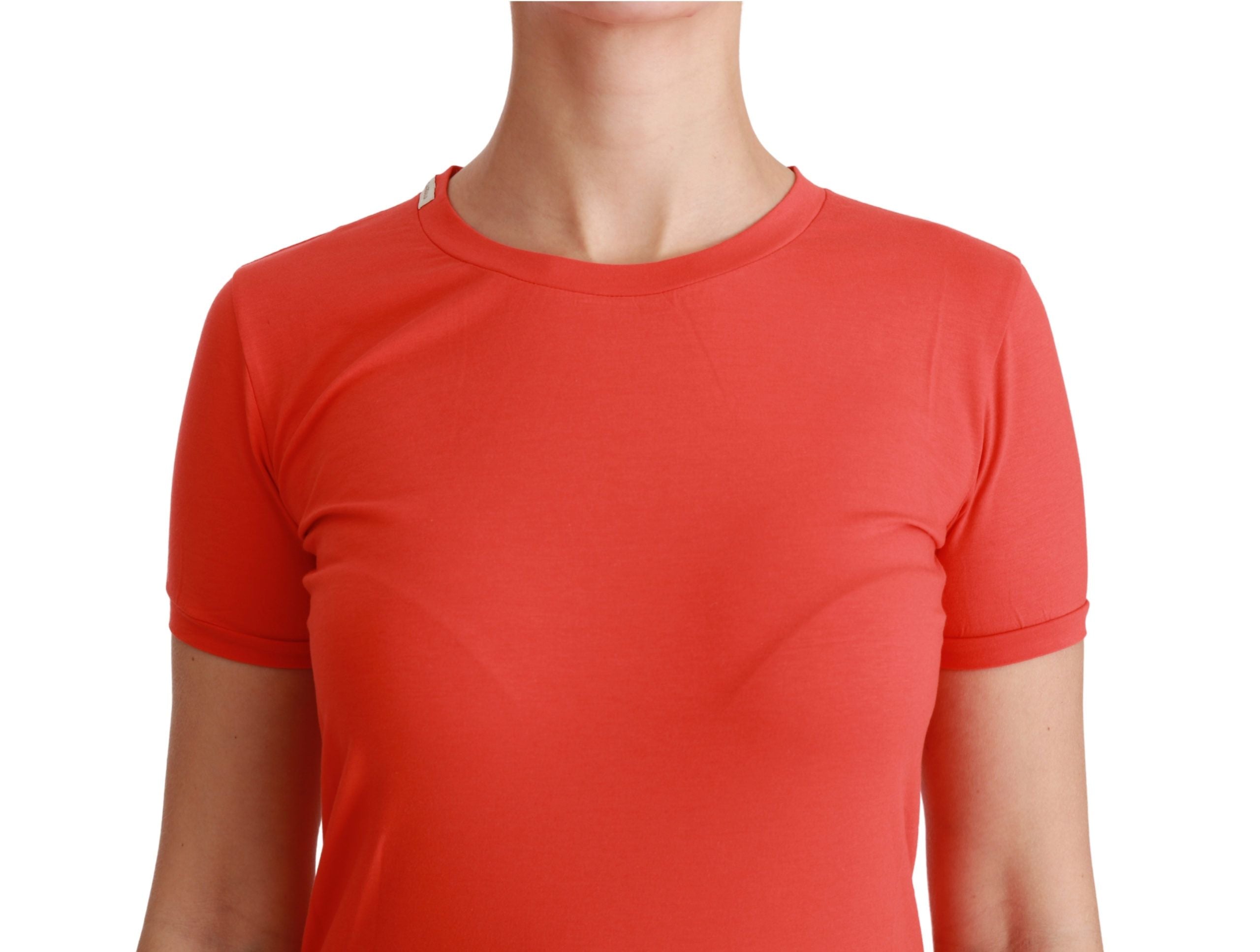 Dolce & Gabbana Elegant Red Crewneck Short Sleeve Women's Tee