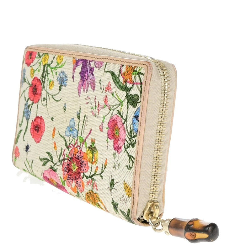 Gucci Floral Multicolour Canvas Wallet  (Pre-Owned)