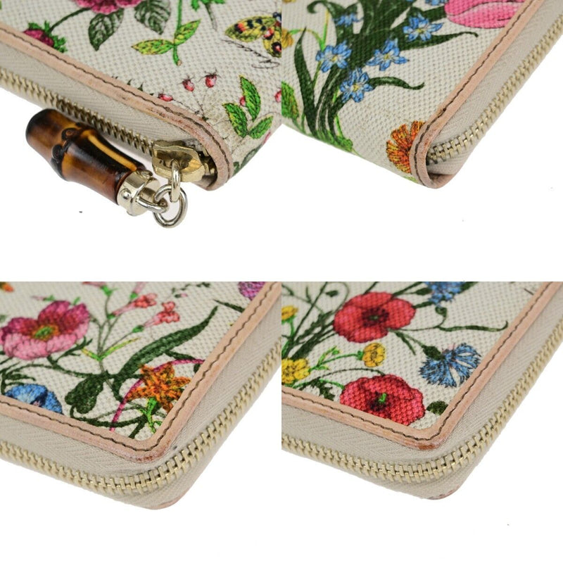 Gucci Floral Multicolour Canvas Wallet  (Pre-Owned)