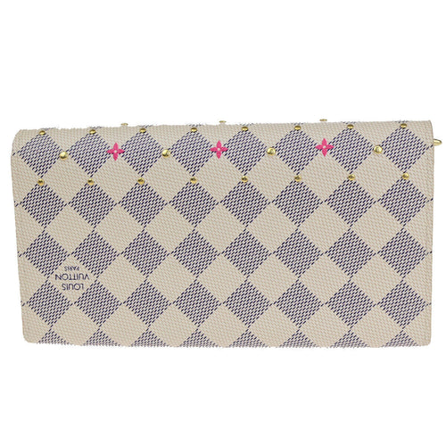 Louis Vuitton Portefeuille Sarah White Canvas Wallet  (Pre-Owned)