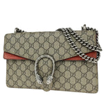 Gucci Dionysus Beige Canvas Shoulder Bag (Pre-Owned)