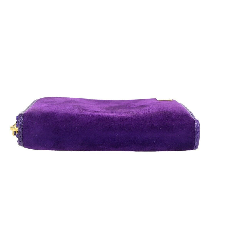 Fendi Zucca Purple Suede Wallet  (Pre-Owned)