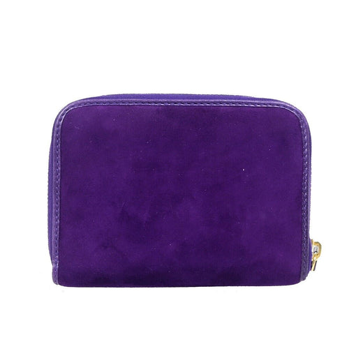 Fendi Zucca Purple Suede Wallet  (Pre-Owned)