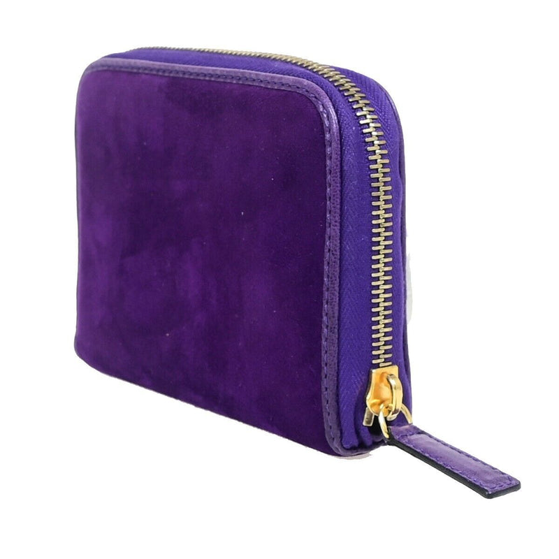 Fendi Zucca Purple Suede Wallet  (Pre-Owned)