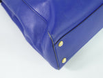 Fendi Peekaboo Blue Leather Handbag (Pre-Owned)