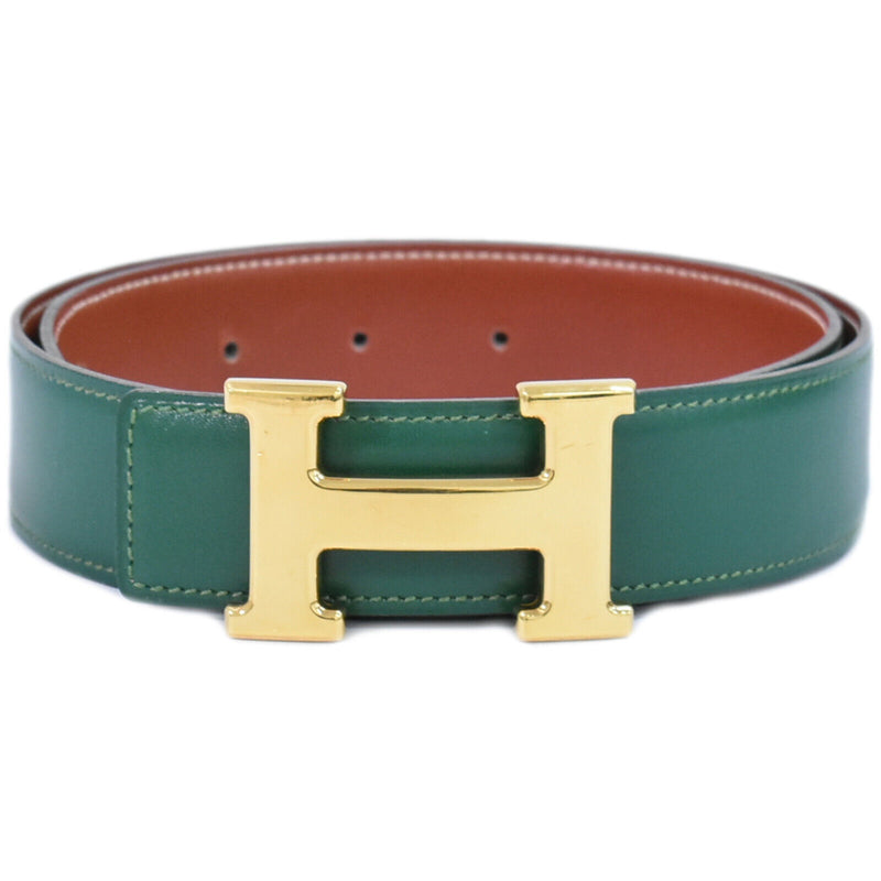 Hermès H Green Leather Belt  (Pre-Owned)