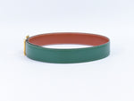 Hermès H Green Leather Belt  (Pre-Owned)