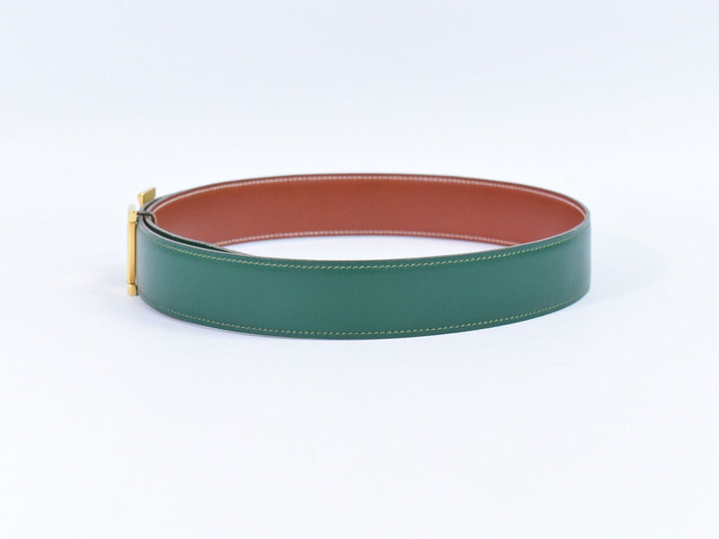 Hermès H Green Leather Belt  (Pre-Owned)