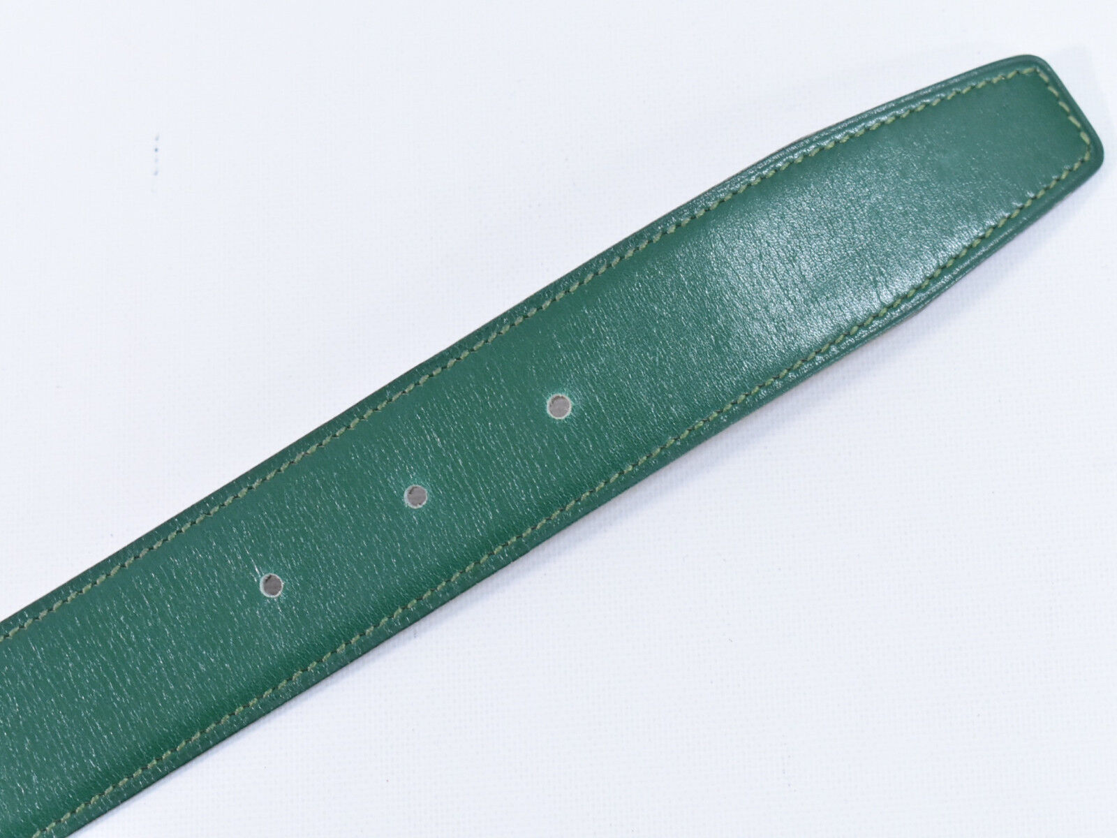 Hermès H Green Leather Belt  (Pre-Owned)