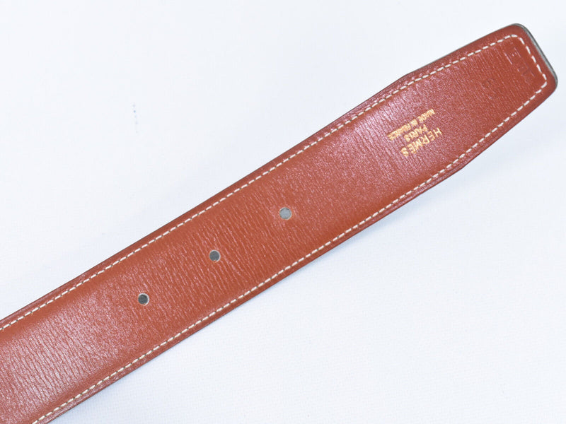 Hermès H Green Leather Belt  (Pre-Owned)