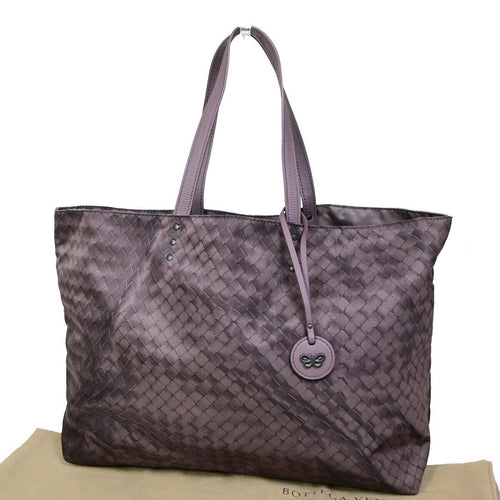 Bottega Veneta Intrecciato Purple Synthetic Handbag (Pre-Owned)