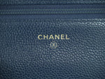 Chanel Boy Blue Leather Shoulder Bag (Pre-Owned)