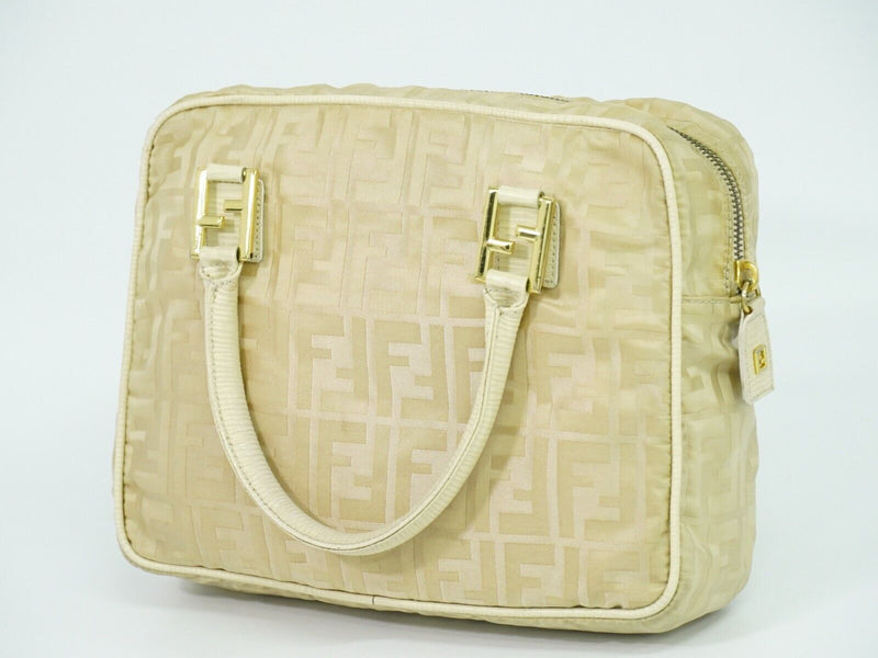 Fendi Beige Canvas Handbag (Pre-Owned)