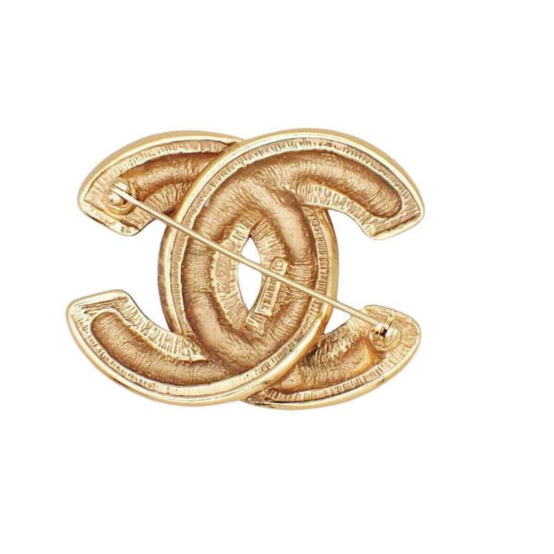 Chanel Coco Mark Gold Gold Plated Brooch Jewelry (Pre-Owned)