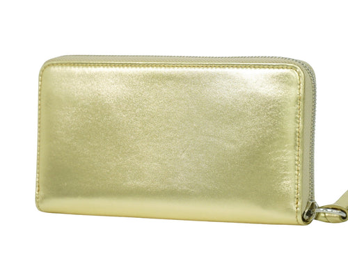 Jimmy Choo Gold Leather Wallet  (Pre-Owned)