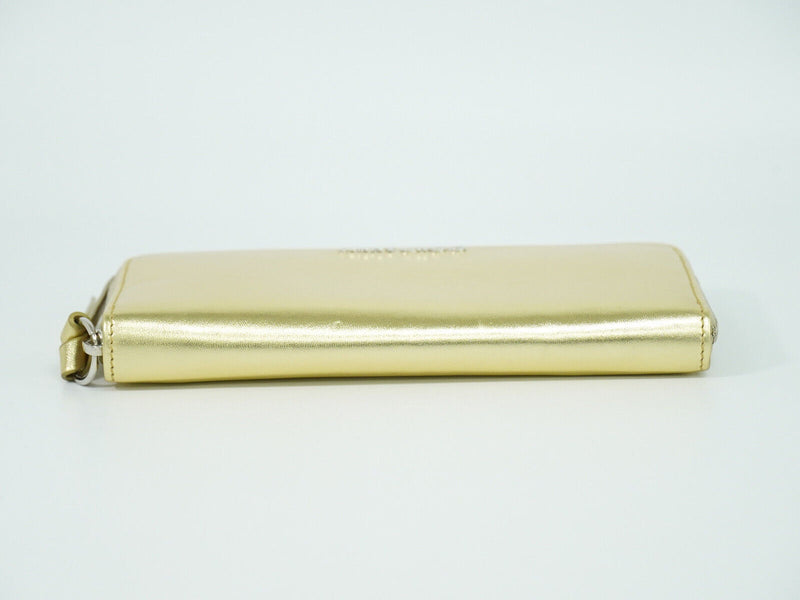 Jimmy Choo Gold Leather Wallet  (Pre-Owned)