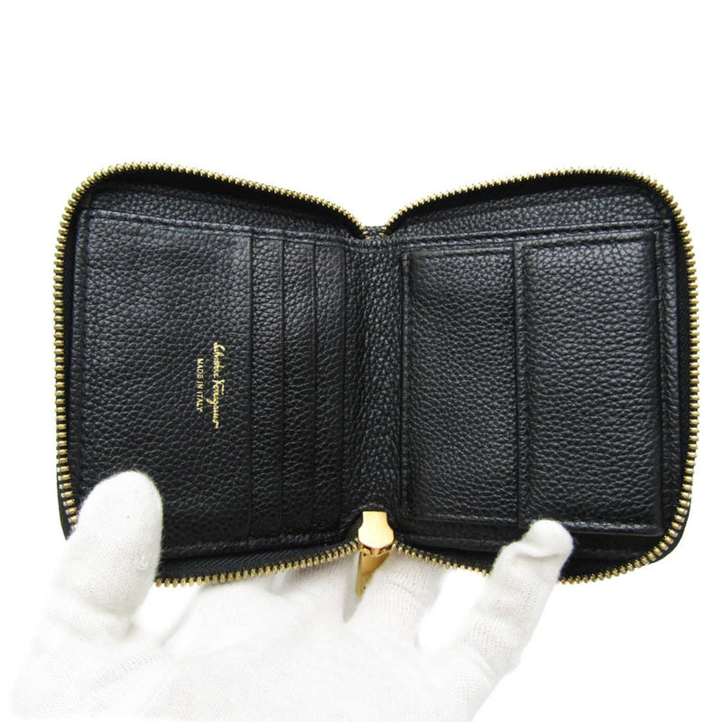 Salvatore Ferragamo Black Leather Wallet  (Pre-Owned)