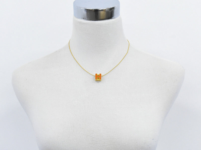 Hermès Orange Metal Necklace Jewelry (Pre-Owned)